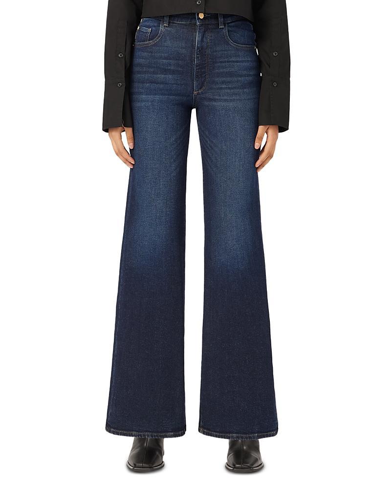 DL1961 Hepburn High Rise Wide Leg Jeans in Mediterranean Product Image