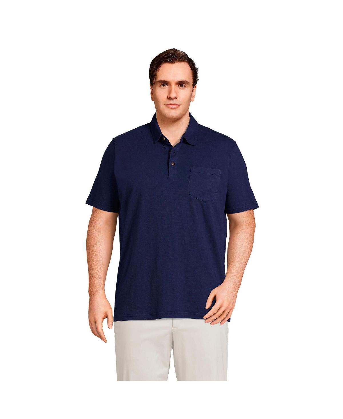 Big & Tall Lands End Slub Pocket Polo, Mens Product Image