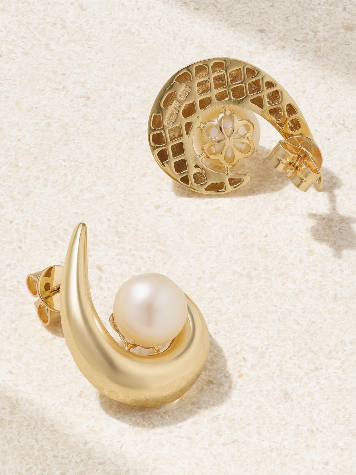MATEO 14-karat Gold Pearl Earrings Product Image