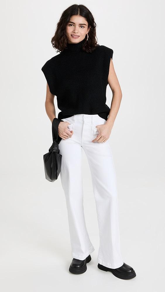 PAIGE Leenah Crisp White Pants | Shopbop Product Image