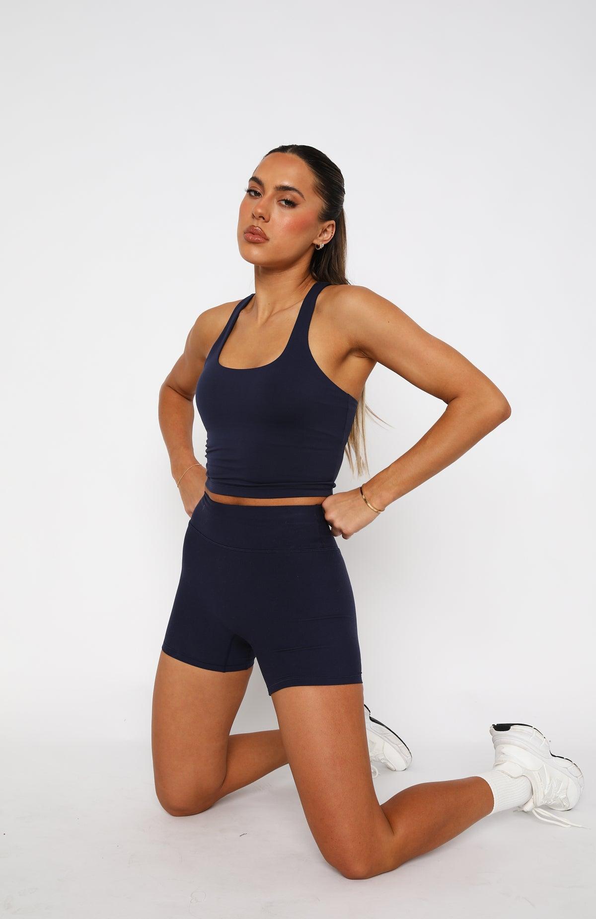 Work It Out Crop Navy Product Image