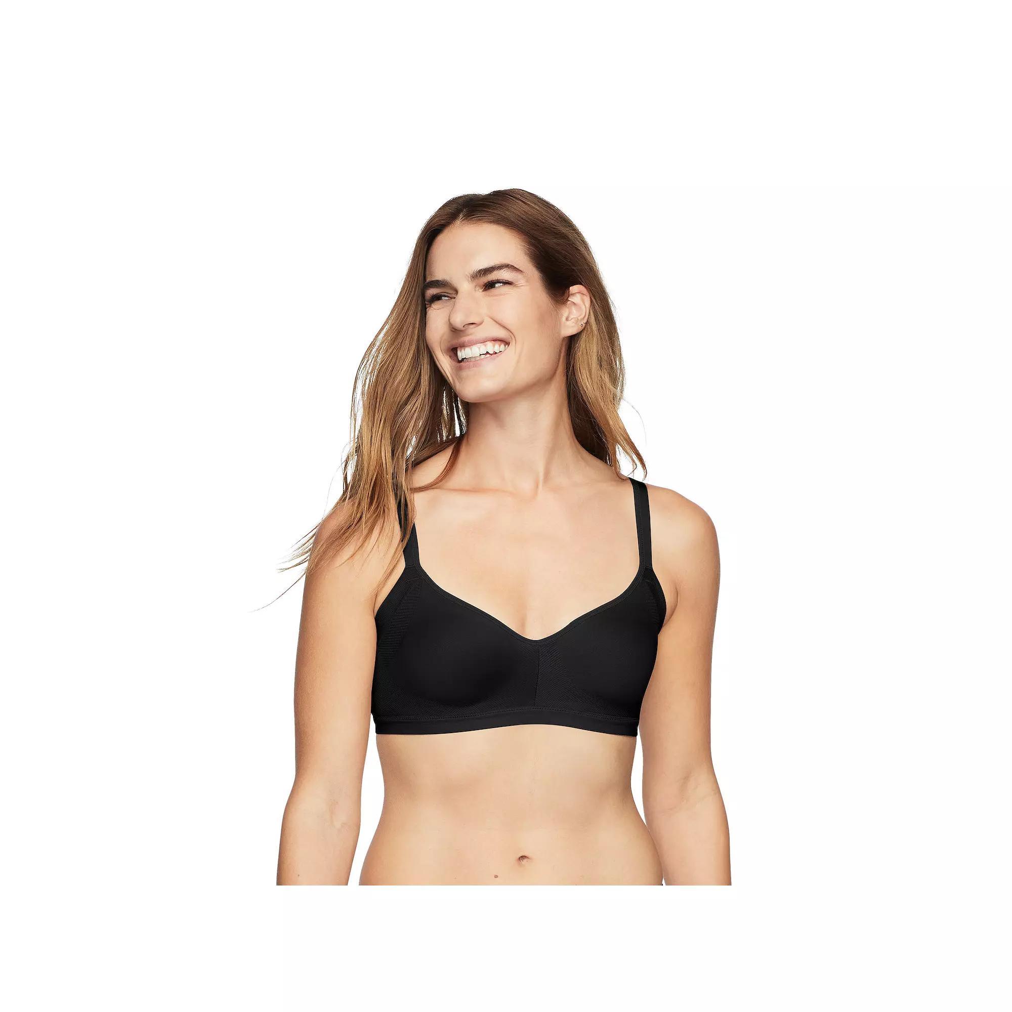 Warners Easy Does It® Underarm-Smoothing with Seamless Stretch Wireless Lightly Lined Comfort Bra RM3911A, Women's, Size: XS, Rich Black Product Image