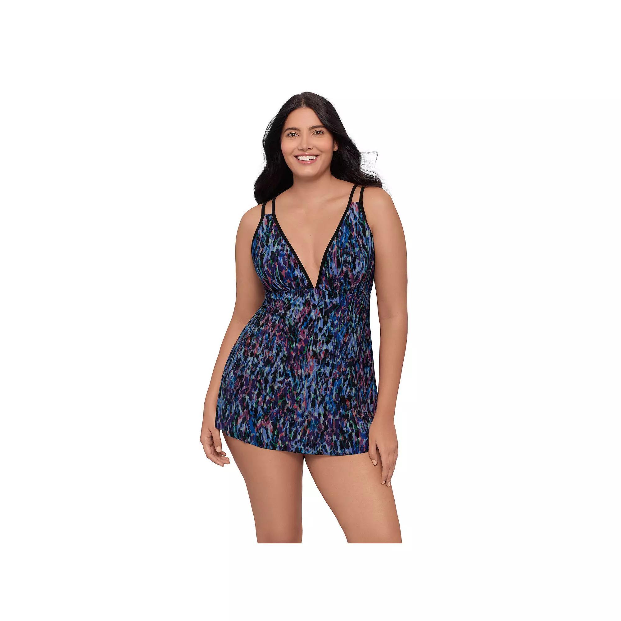 Women's Trimshaper Tracey Swimdress, Size: 18, Mystic Product Image
