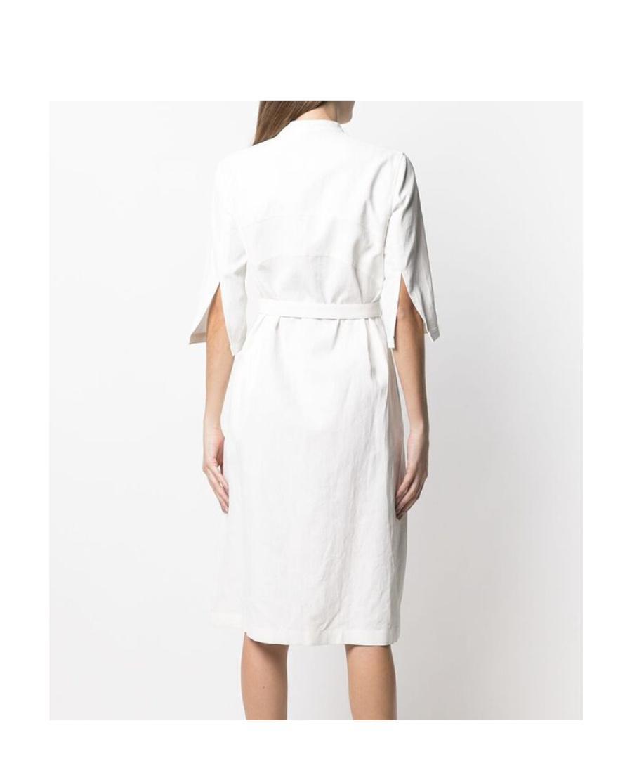 JIL SANDER Belted-waist Shirt Dress In White Product Image