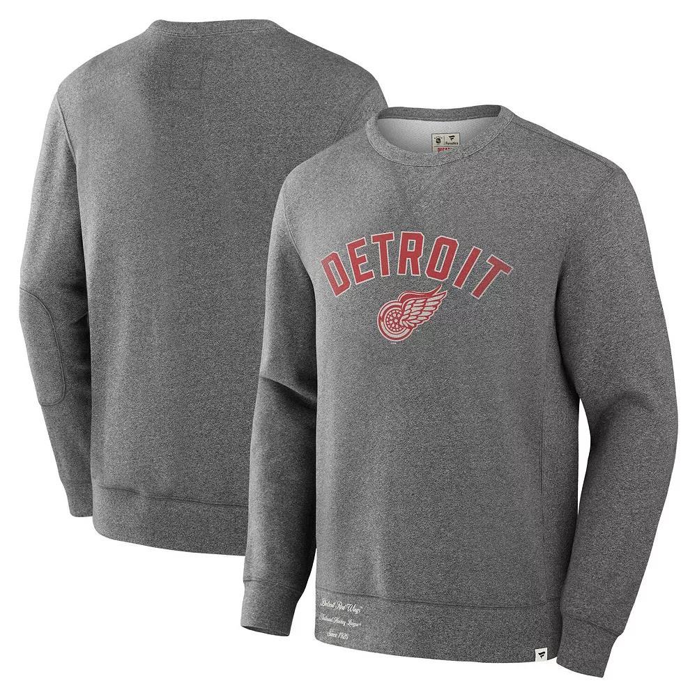 Men's Fanatics Heather Gray Minnesota North Stars Decades Collection Legendary Fleece Pullover Sweatshirt, Size: Medium, Nhl Grey Product Image