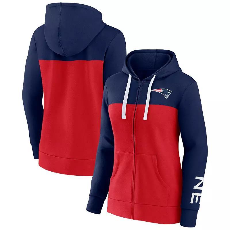 Womens Fanatics Branded /Red Boston Red Sox Take The Field Colorblocked Hoodie Full-Zip Jacket Blue Product Image