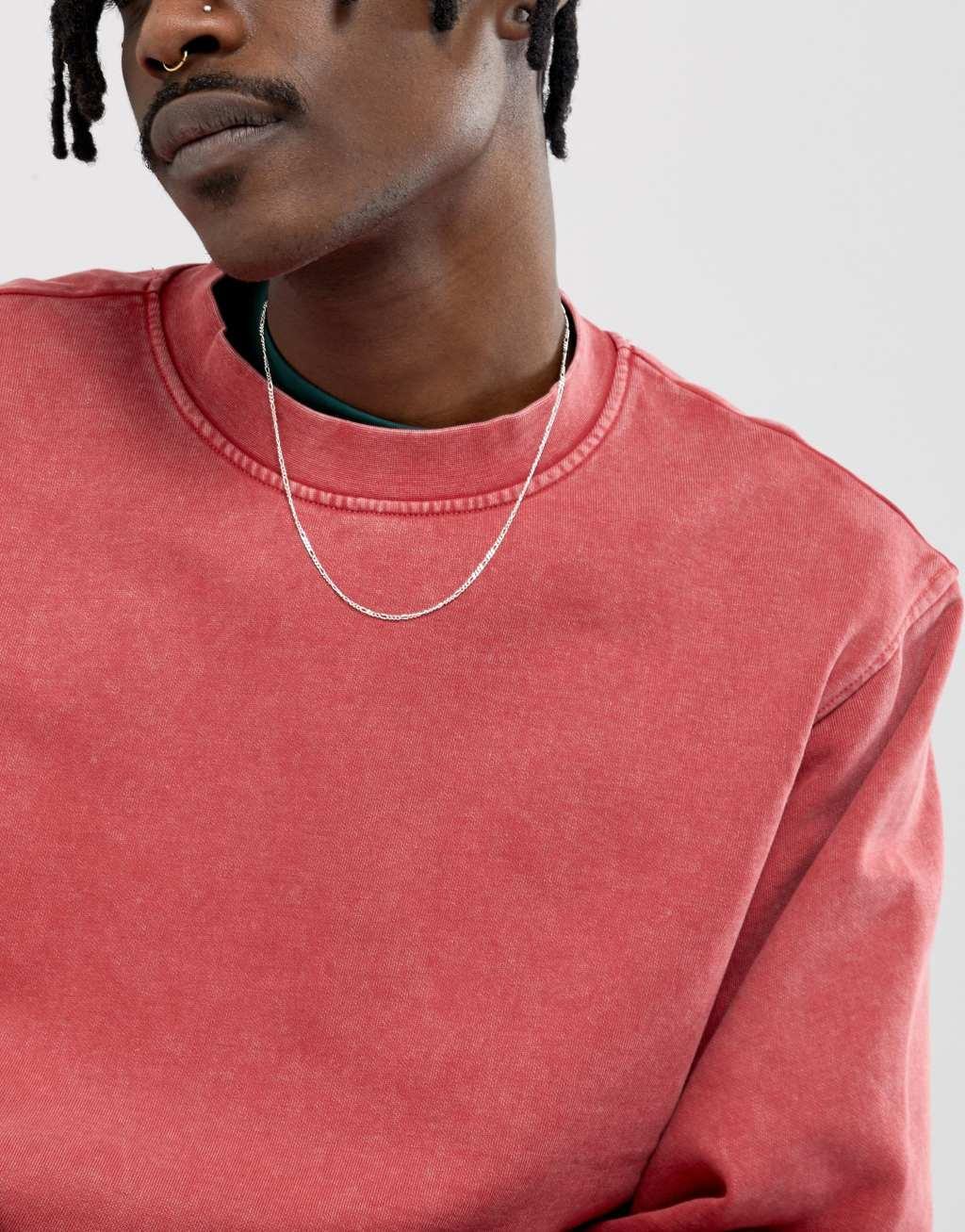 DesignB London chain necklace in sterling silver exclusive to ASOS Product Image