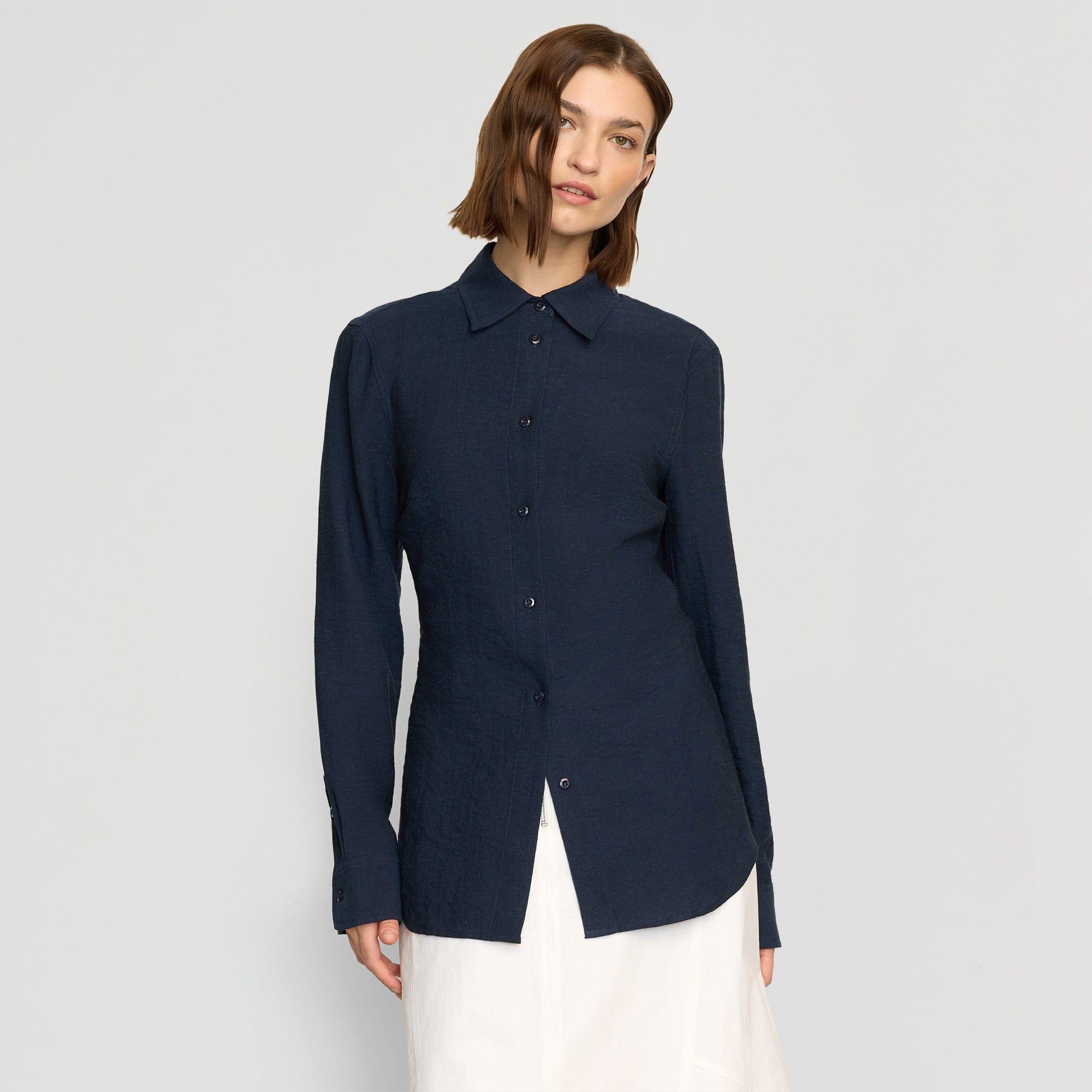 Leyton Cinch-Waist Button-Back Shirt Product Image