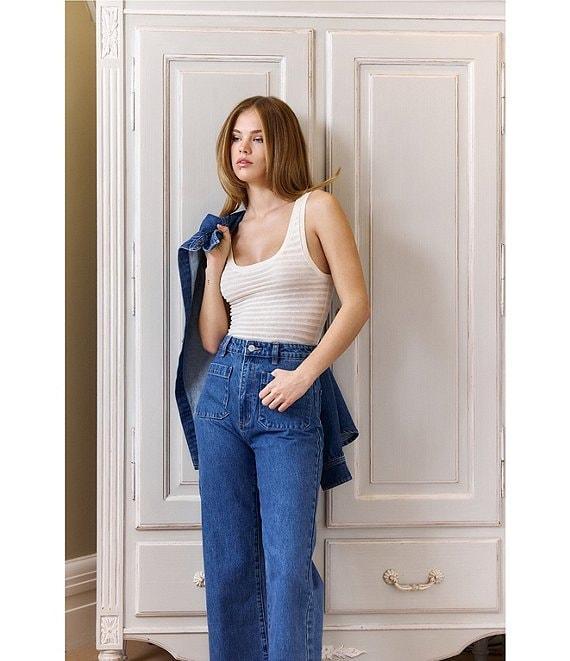 Rolla's Sailor Rigid Denim High Rise Wide Leg Jeans Product Image