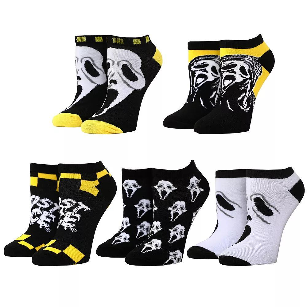 Women's Scream Ghostface 5-Pack Ankle Socks, Size: 9-11, Multi Product Image