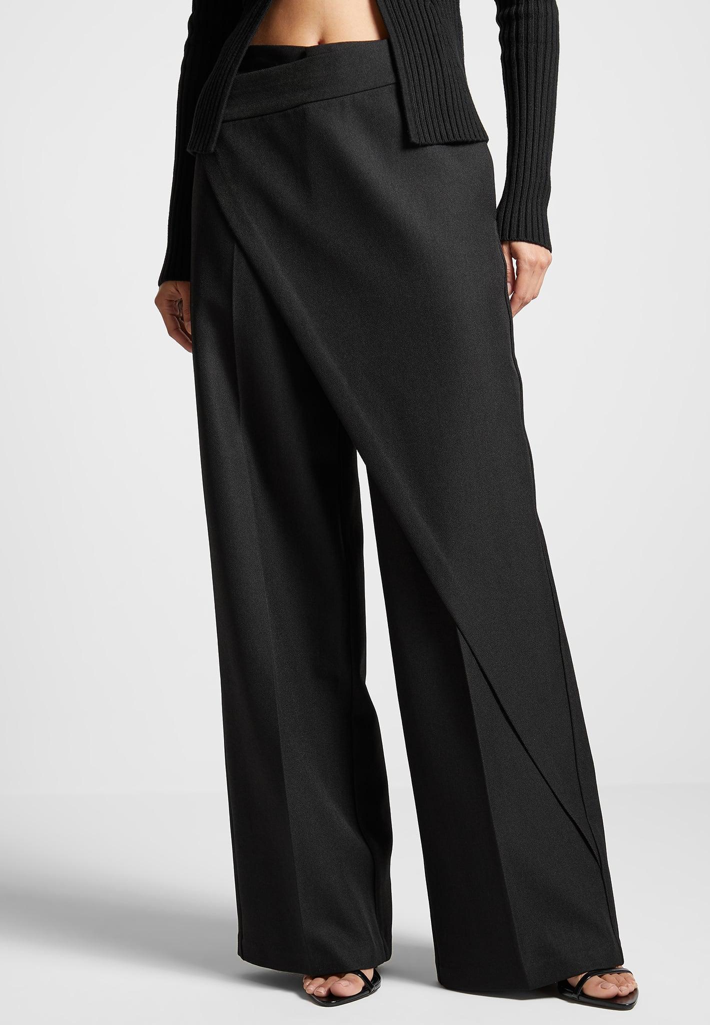 Wrap Tailored Trousers - Black Female Product Image