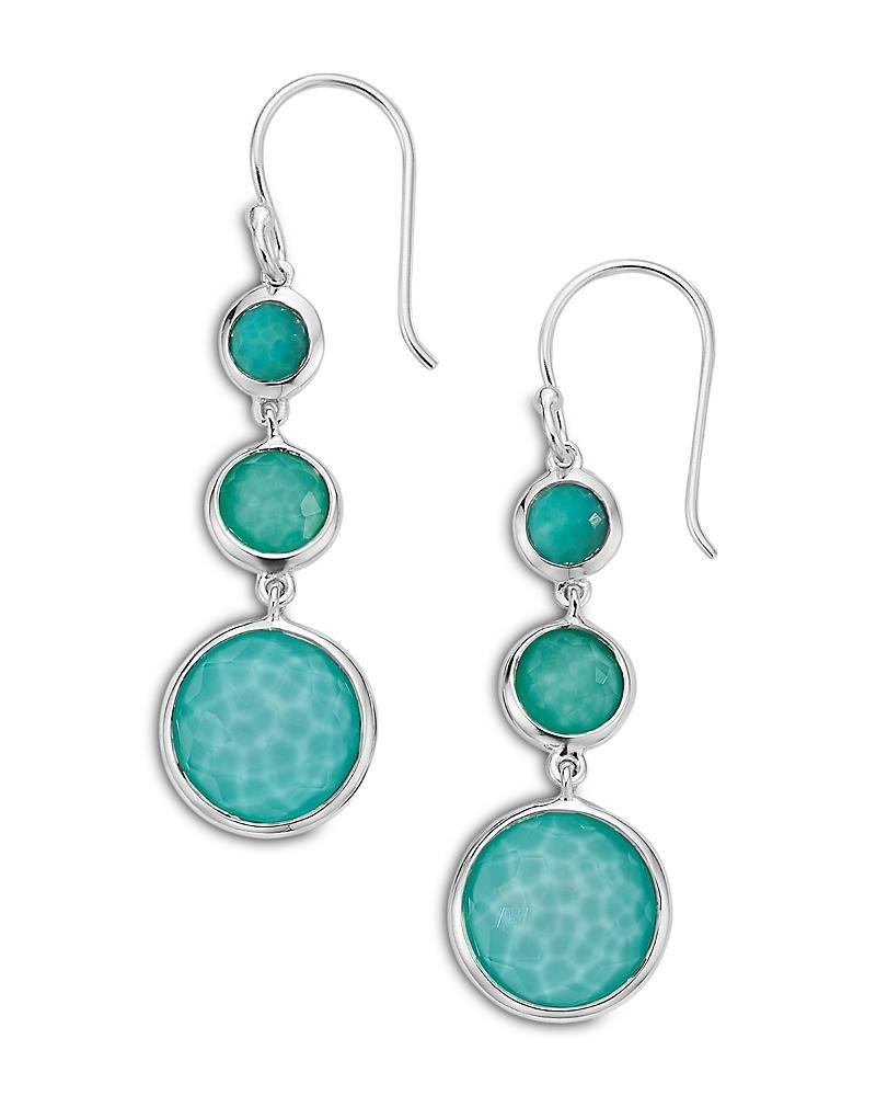 Lollitini 3-Stone Drop Earrings in Sterling Silver Product Image