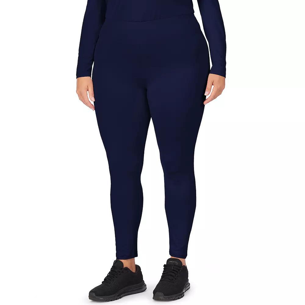 Plus Size Cuddl Duds Under Scrubs Leggings, Womens Blue Product Image