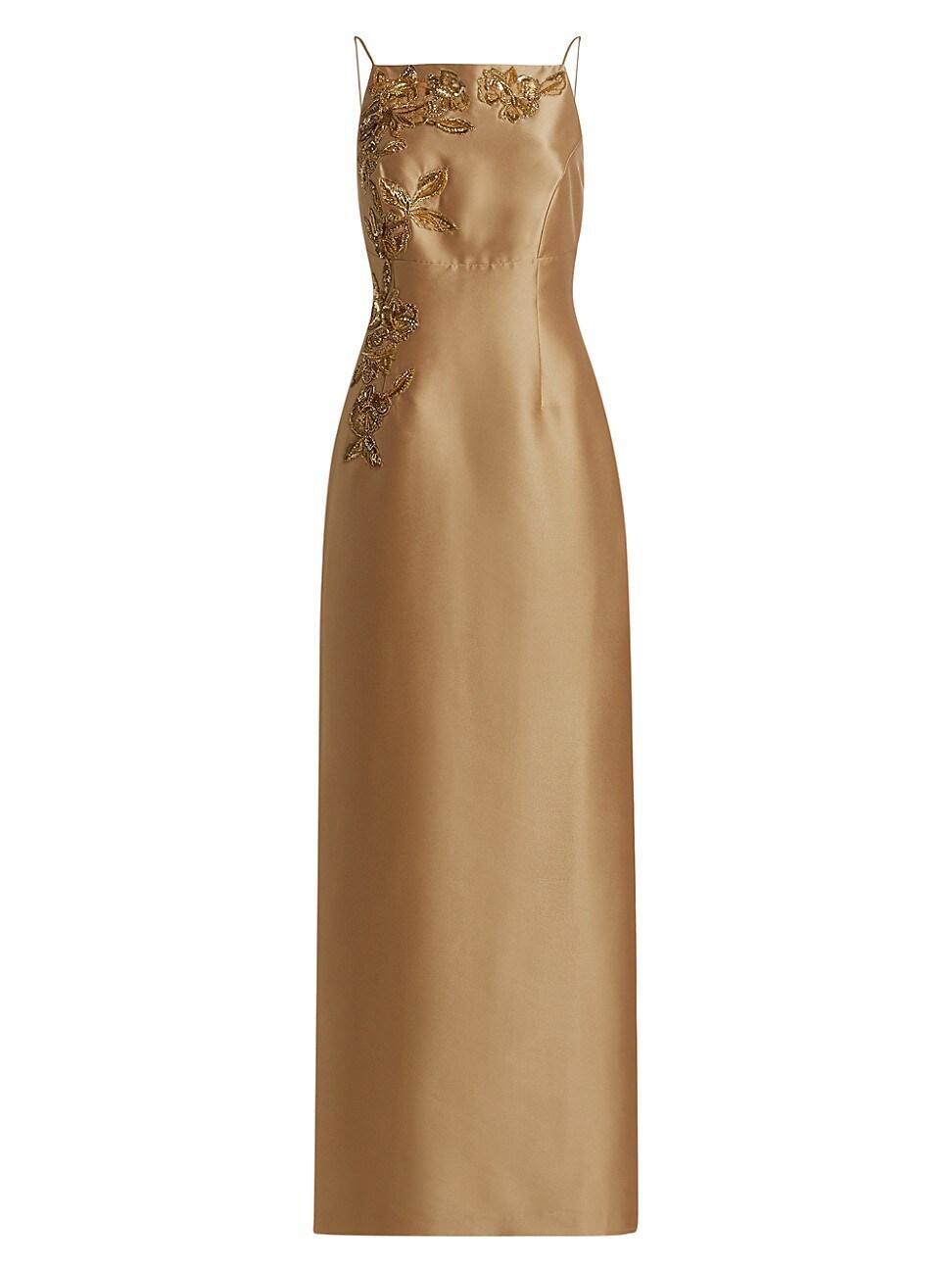 Womens Pryce Embellished Mikado Column Gown Product Image