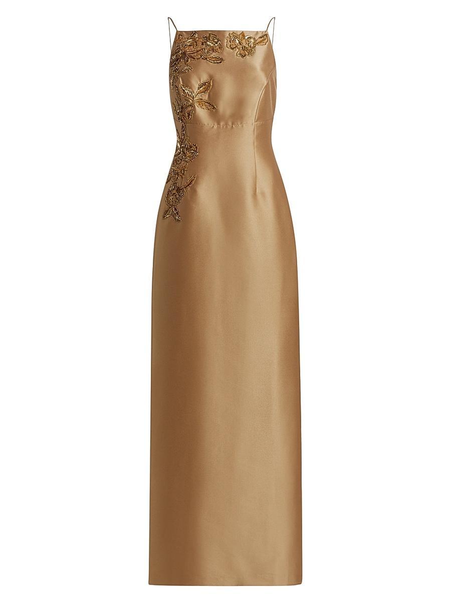 Womens Pryce Embellished Mikado Column Gown Product Image