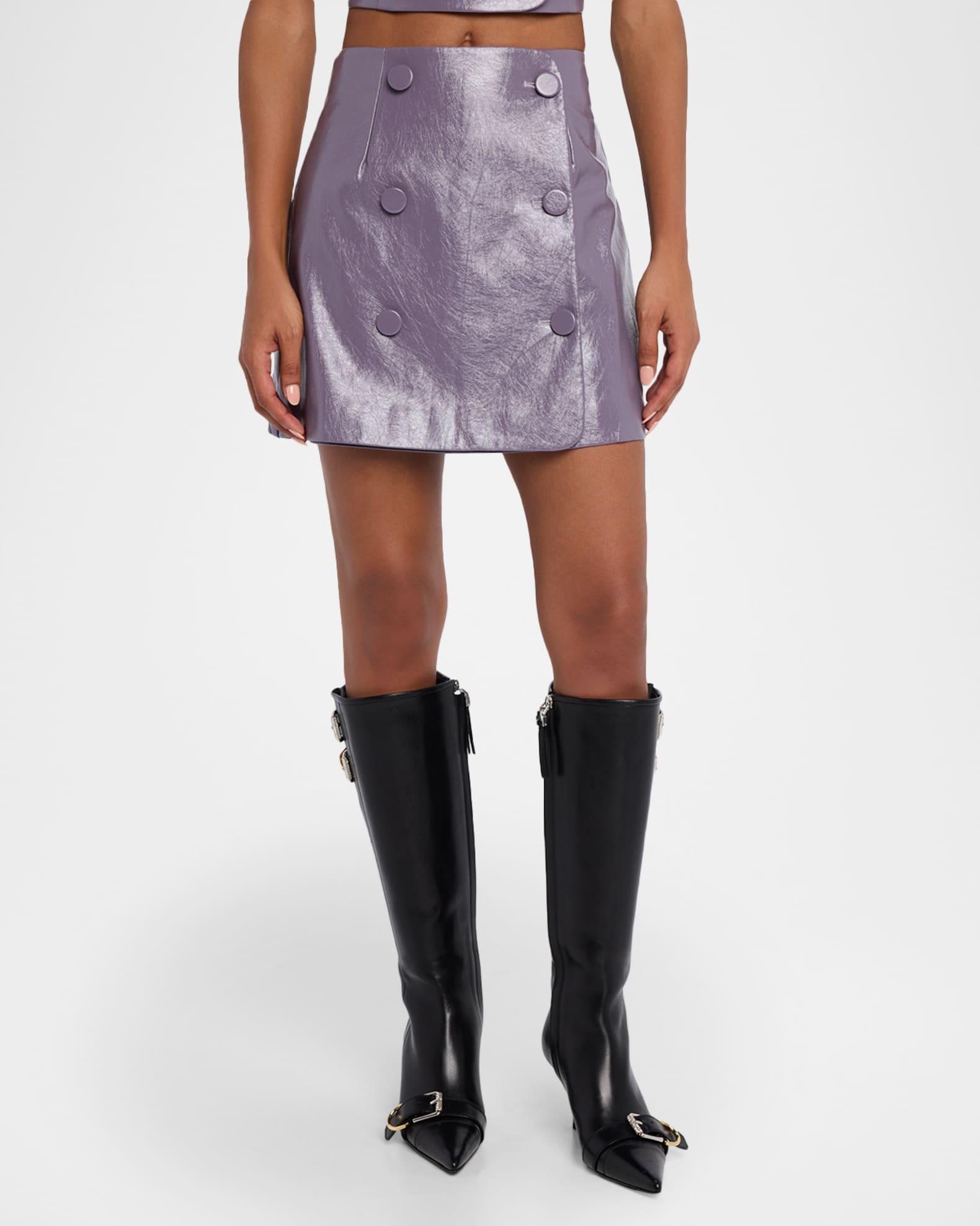 Mary Faux Leather Mini Skirt Product Image
