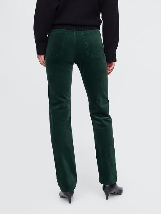 High Rise Velvet '90s Straight Pants Product Image