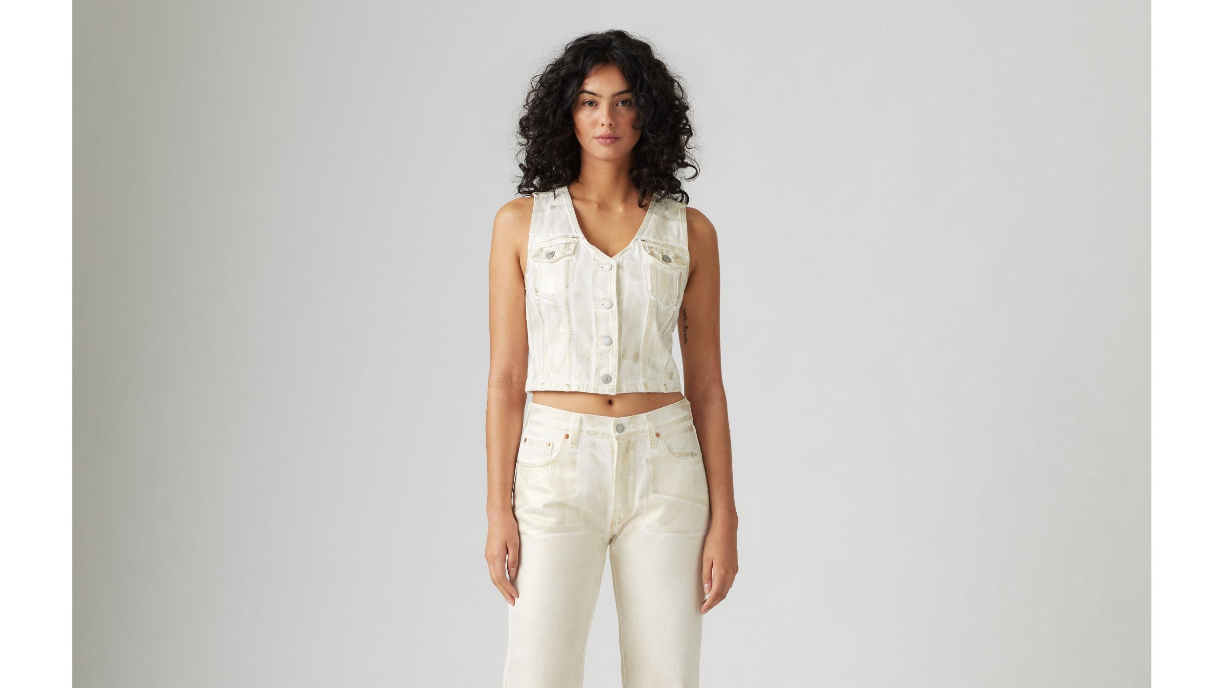 Coated Bella Denim Corset Top Product Image