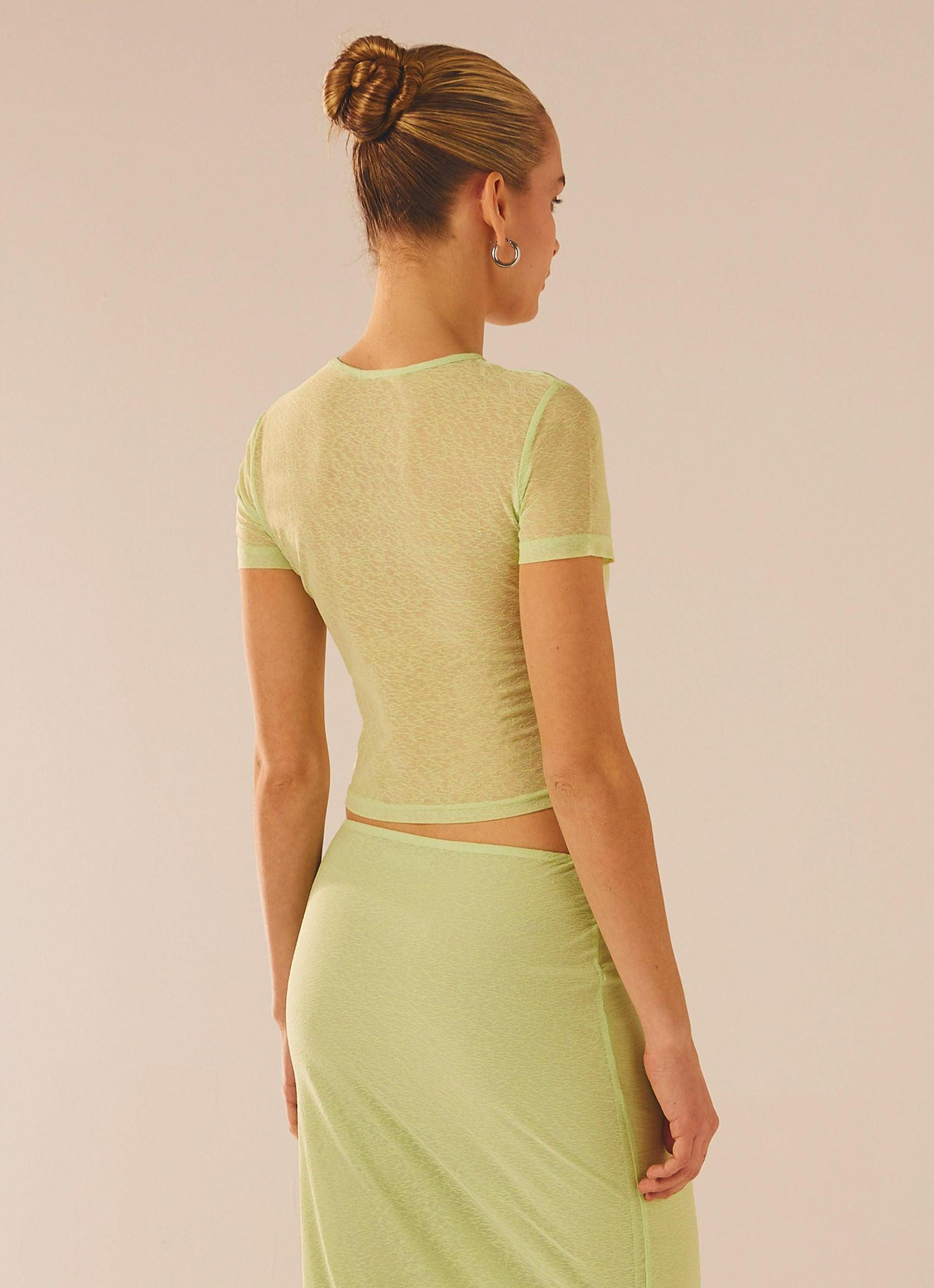 Just Like Magic Mesh Tee - Lime Product Image