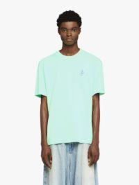 T-SHIRT WITH ANCHOR EMBROIDERY in green | JW Anderson US  Product Image