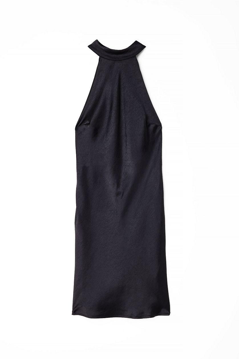 Hammered Satin Tie Back Mini Dress Product Image