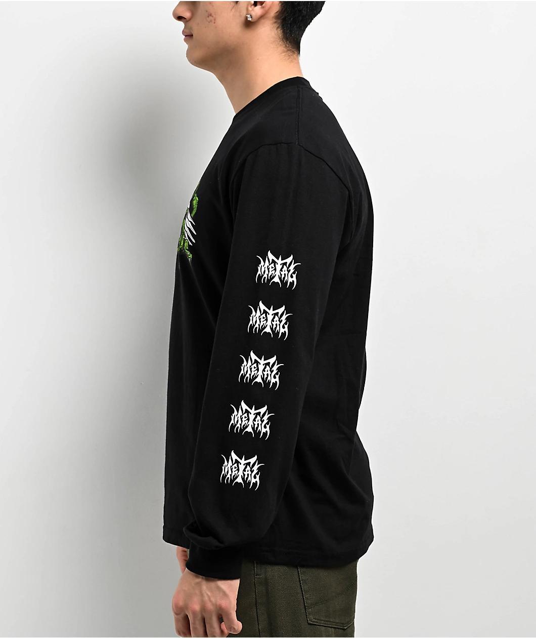 Metal Medusa Black Long Sleeve T-Shirt Product Image