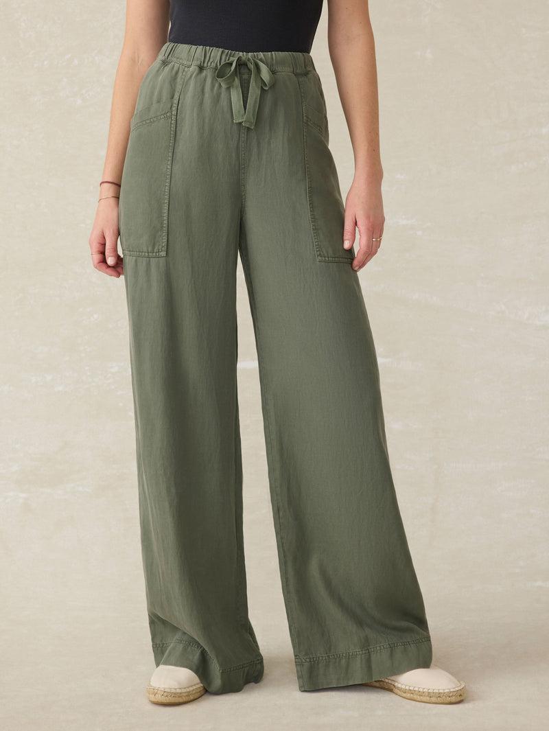 Topanga Drape Pant - Thyme Product Image