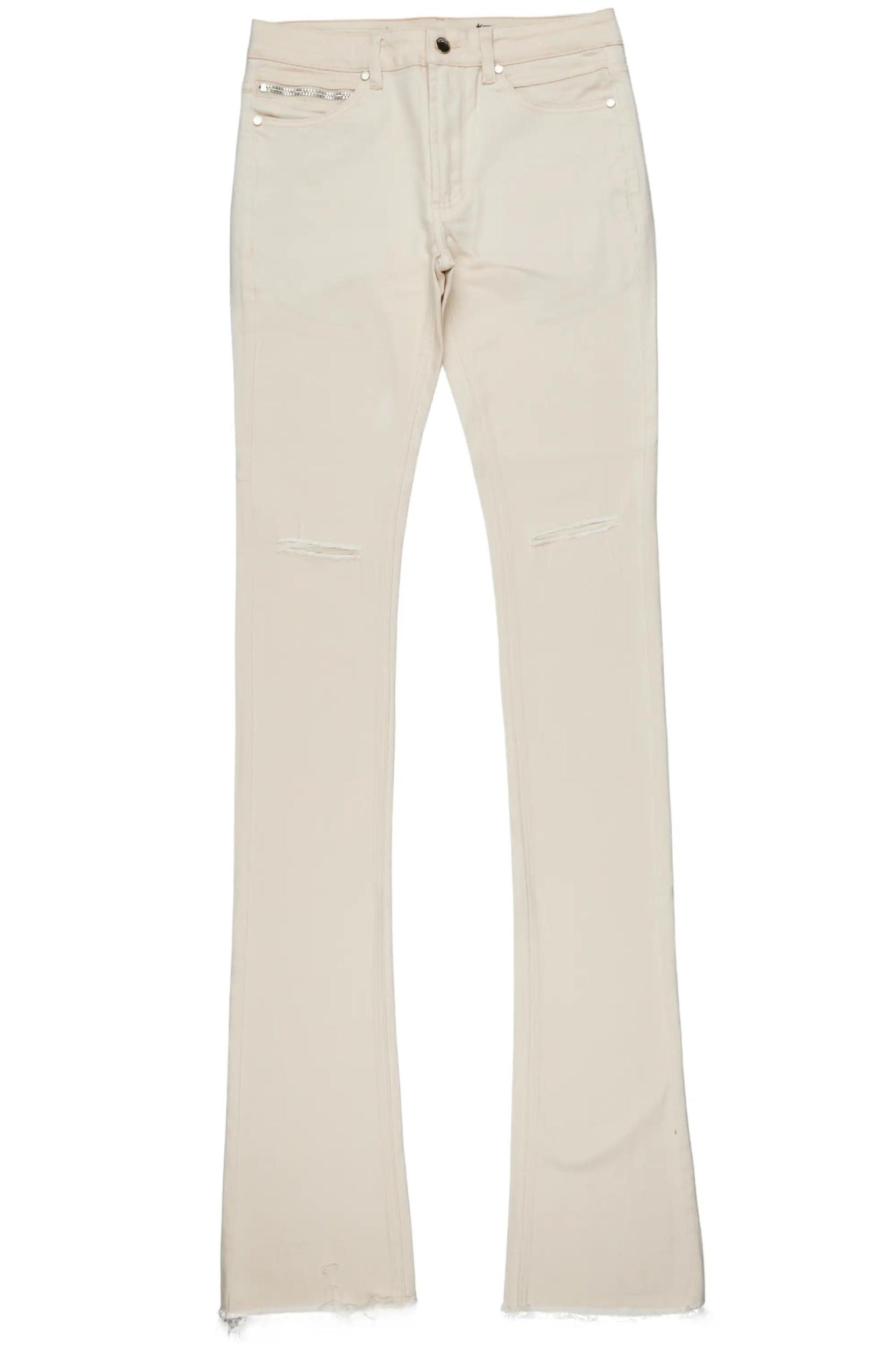 Josiah Beige Super Stacked Flare Jean Male Product Image