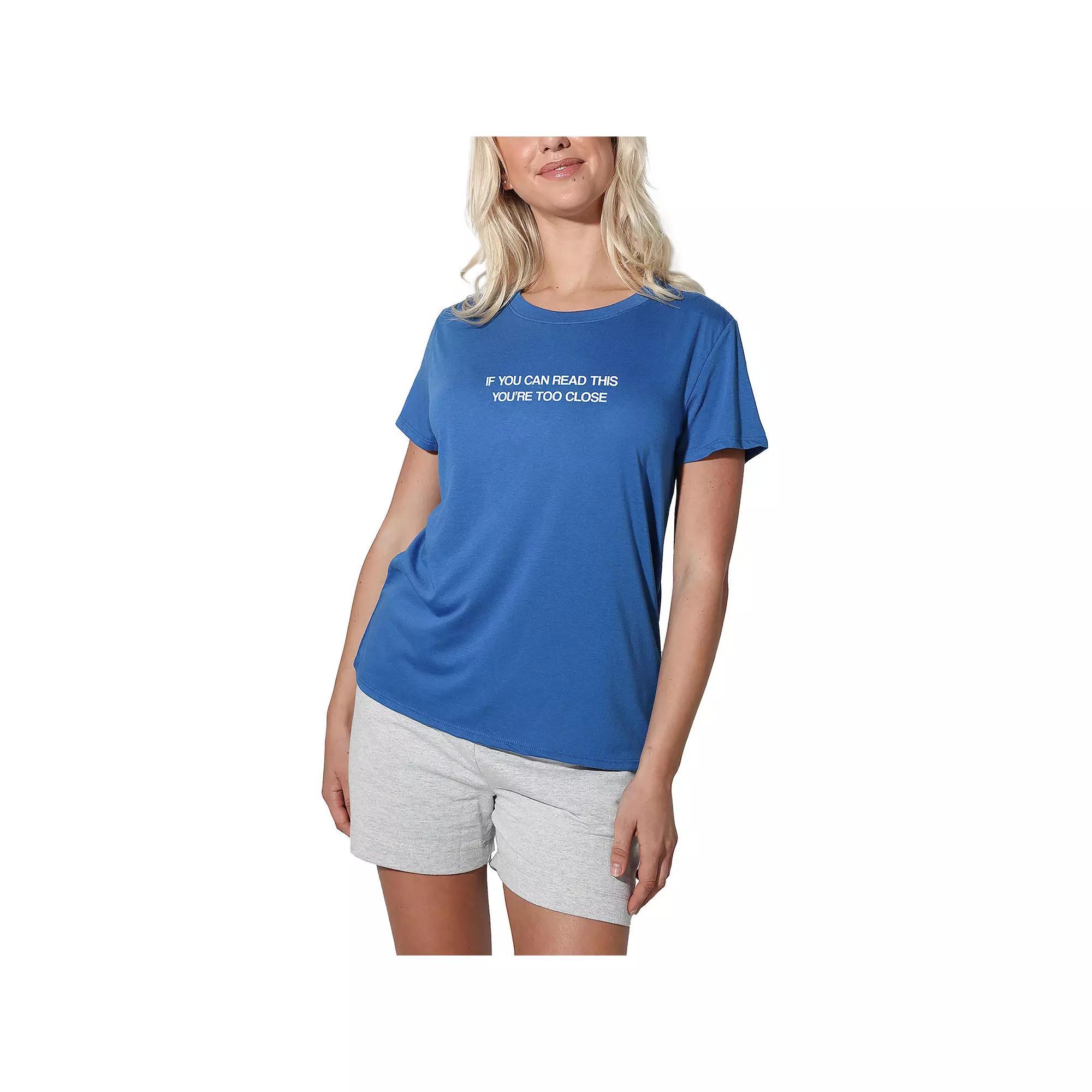 Women's Suburban Riot Standing Too Close Loose Graphic Tee, Girl's, Size: Large, Blue Product Image