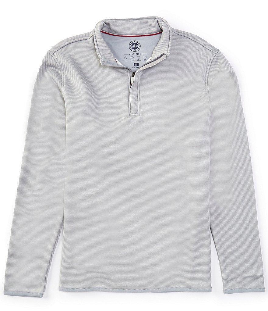 Flag and Anthem Long Sleeve Tipton 1/4-Zip Tonal-Stripe Performance Pullover Product Image