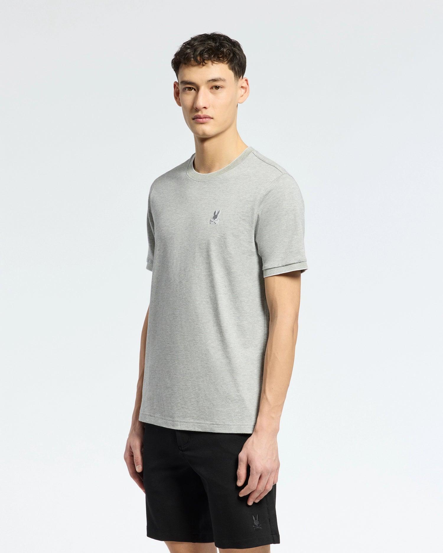 Men's Mackay Jacquard Fashion Tee 065 HEATHER STONE / XXL Product Image