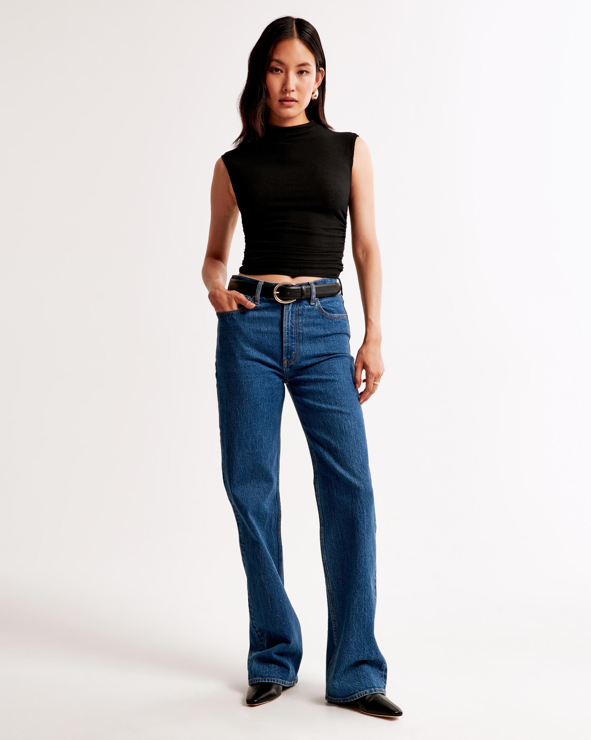 Long-Sleeve Grown-On Mockneck Top Product Image