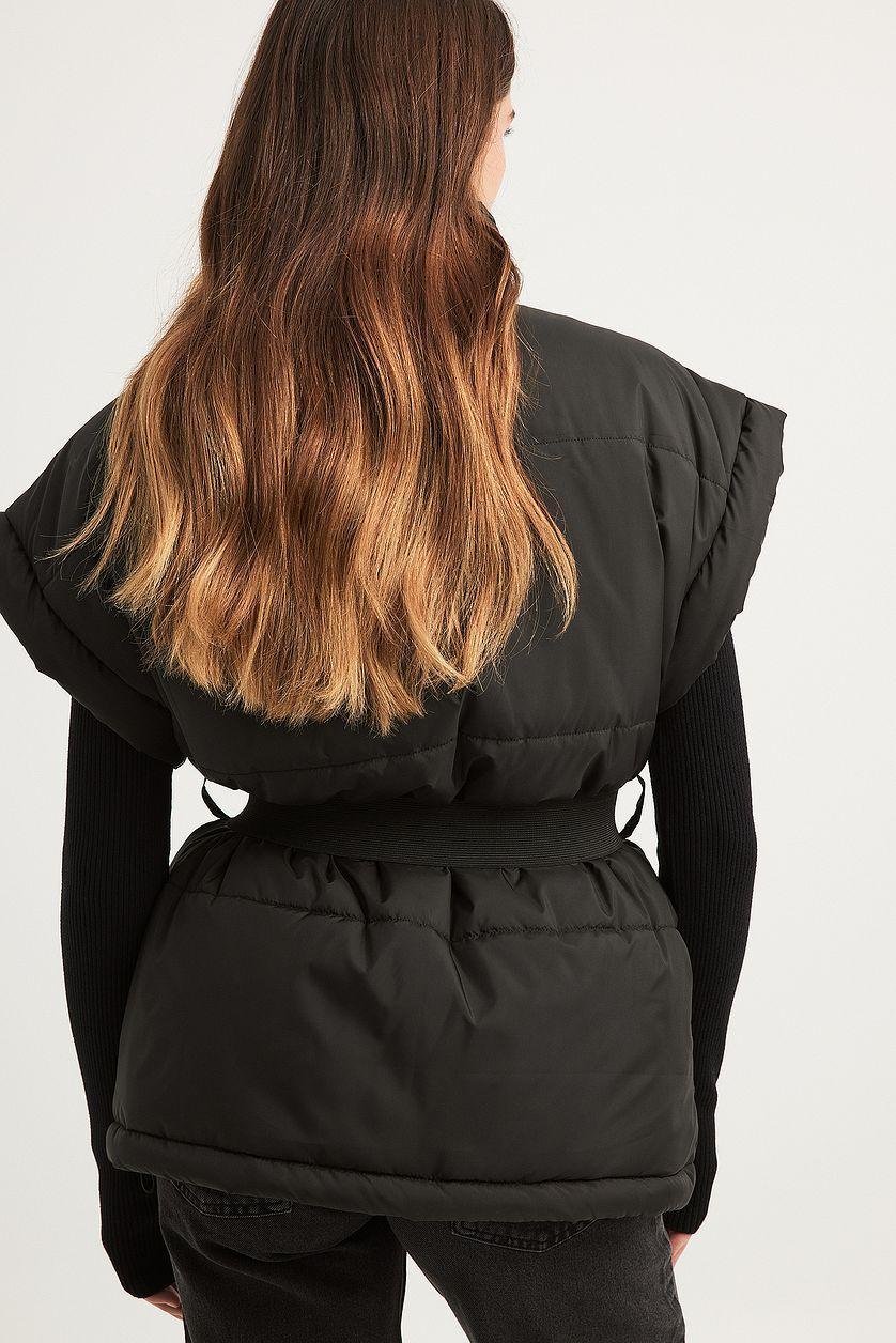 Belted Padded Vest Product Image