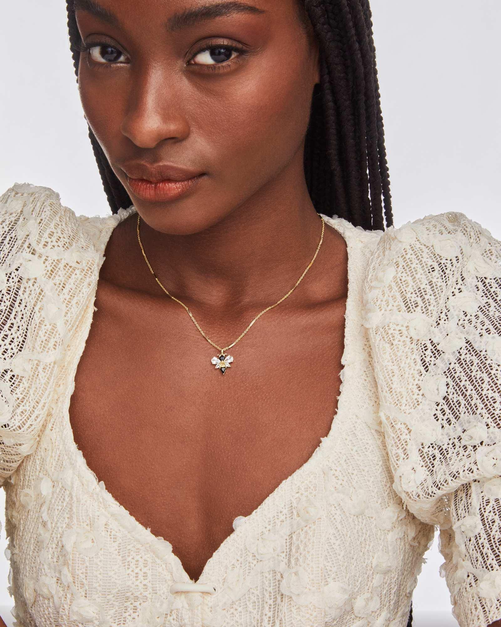 Bee Gold Short Pendant Necklace Product Image
