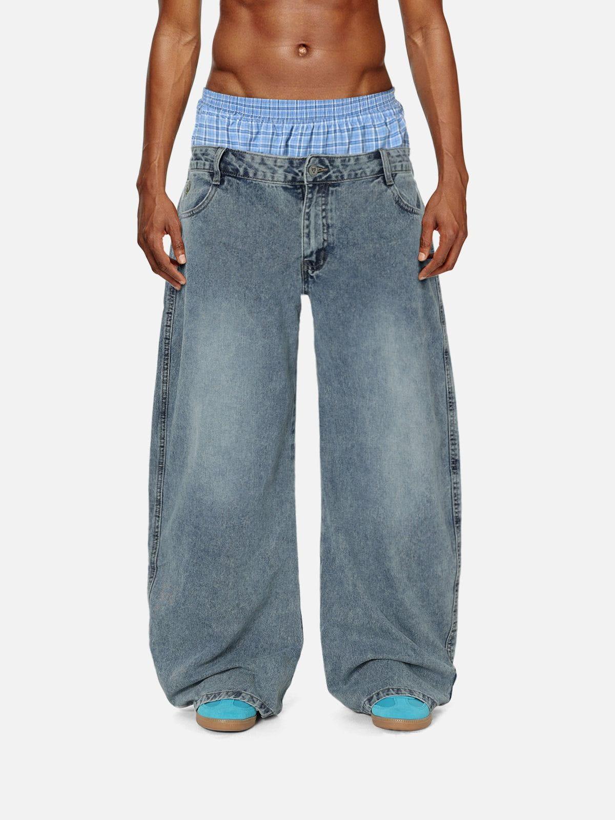 Aelfric Eden Double Waist  Baggy Jeans Product Image