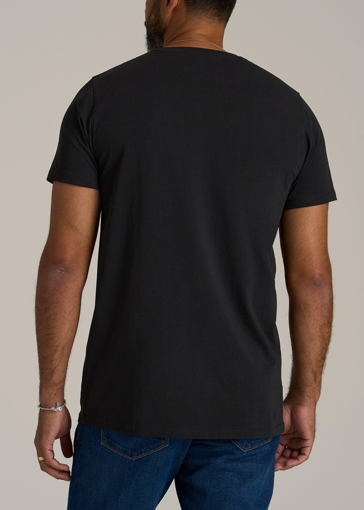 Logo Tee for Tall Men in Black Product Image