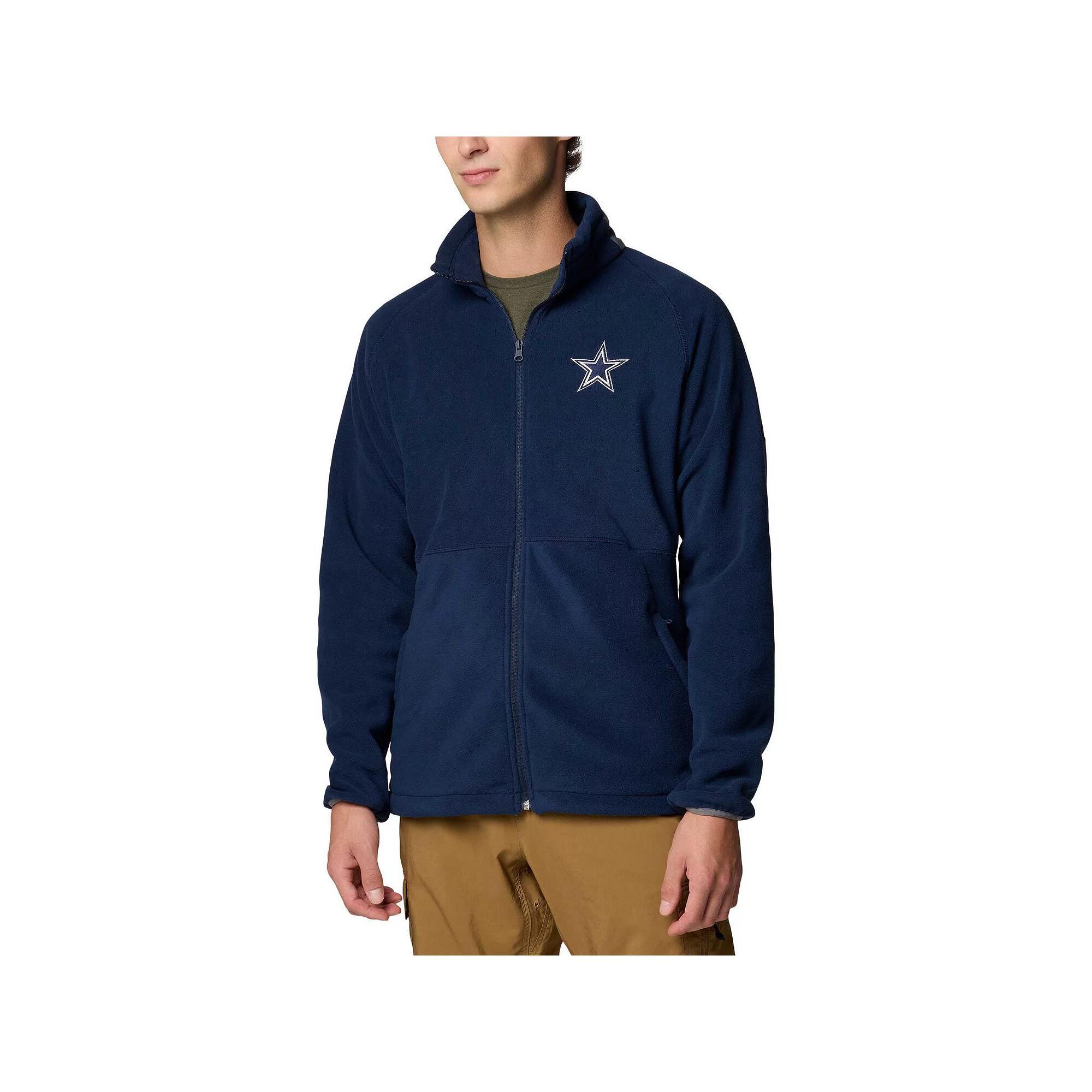 Men's Columbia  Navy Dallas Cowboys Big & Tall Flanker IV Fleece Full-Zip Jacket, Size: 5XLT, Blue Product Image