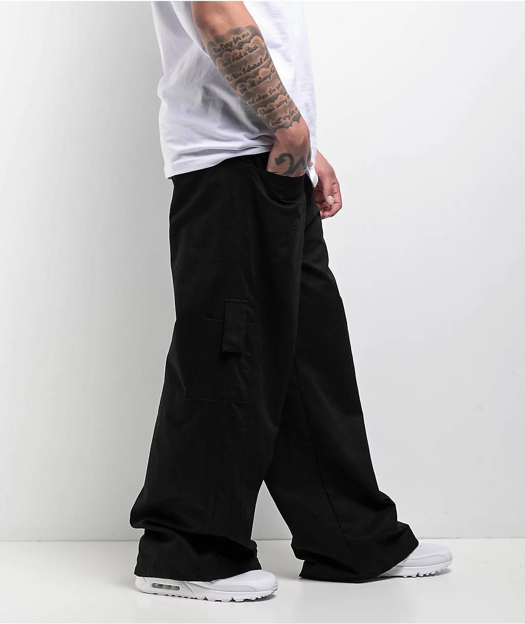 American Stitch Boxer Black Baggy Cargo Pants Product Image