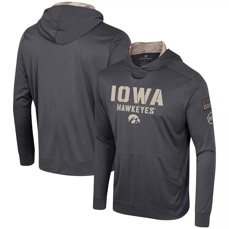 Men's Colosseum Charcoal Maryland Terrapins OHT Military Appreciation Long Sleeve Hoodie T-Shirt, Size: Medium Product Image