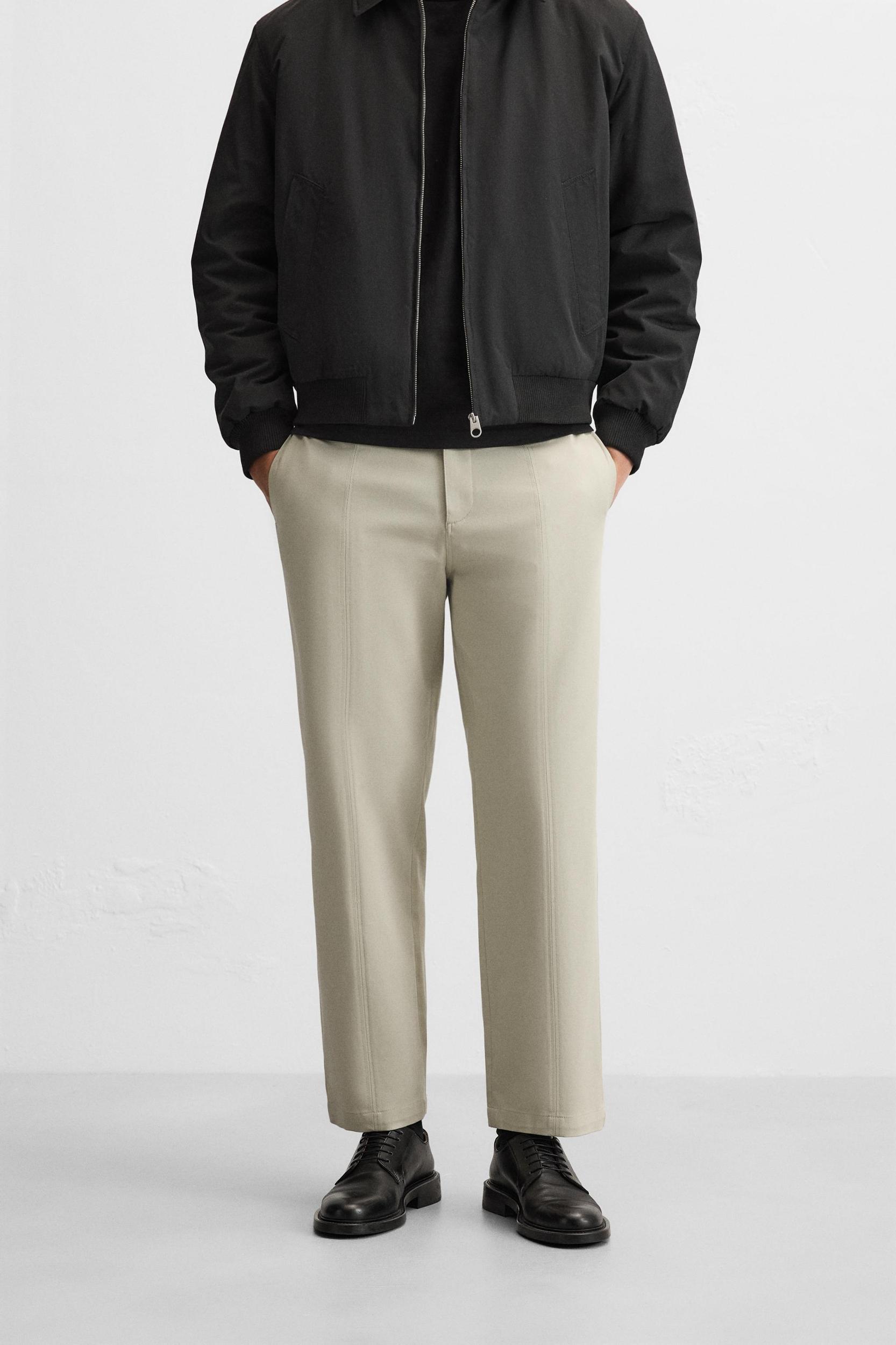 SEAM DETAIL STRUCTURED PANTS Product Image