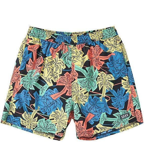 SAXX Go Coastal 2N1 Palm Tree 5#double; Inseam Volley Swim Shorts Product Image