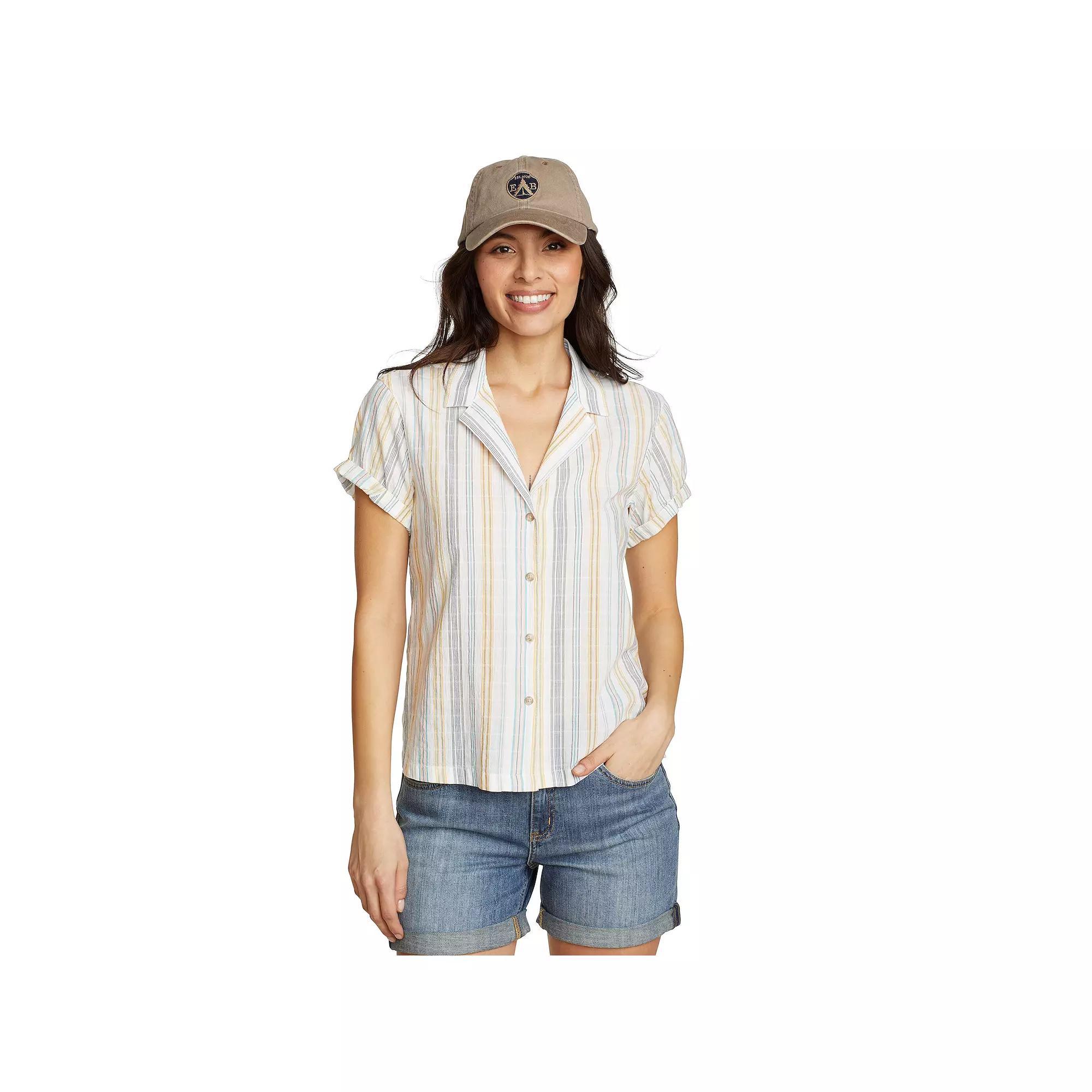 Womens Eddie Bauer Packable Camp Shirt White Product Image