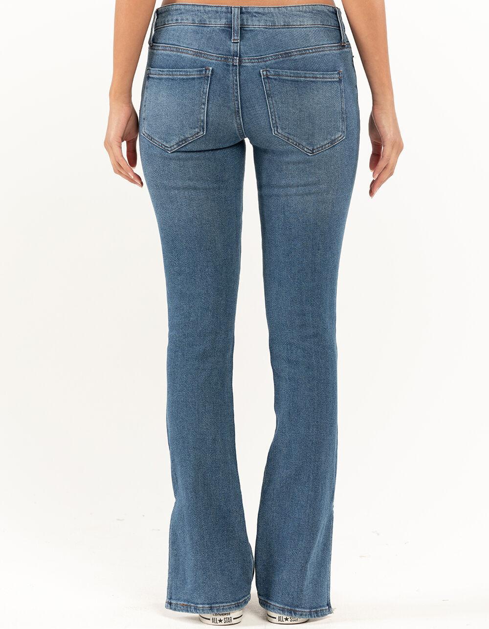 RSQ Womens Side Slit Flare Comfort Jeans - MEDIUM INDIGO Product Image
