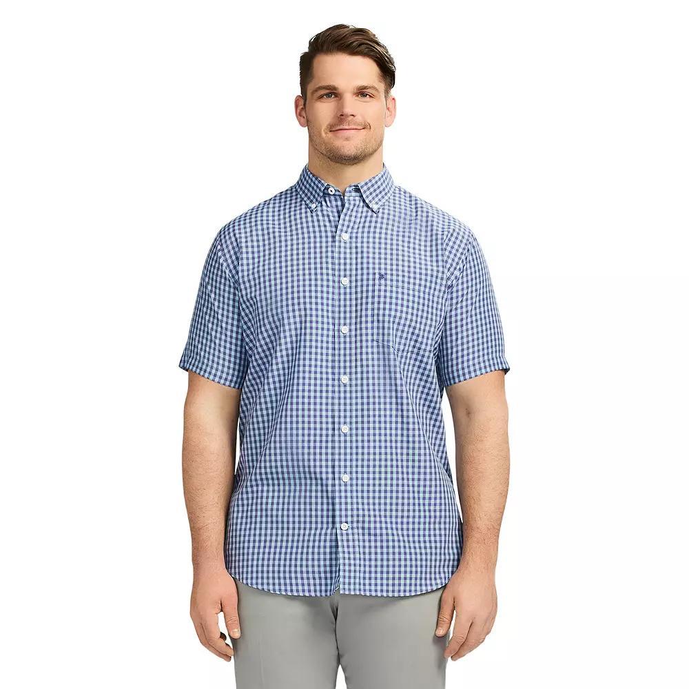Big & Tall IZOD Breeze Short Sleeve Button-Down Shirt, Men's, Size: Large Tall, Placid Blue Product Image