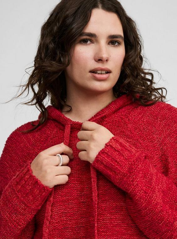 Textured Sweater Hoodie Product Image