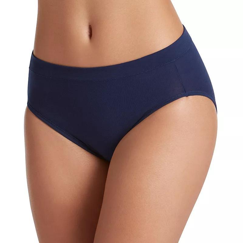Women's Jockey® Cotton Stretch Hi-Cut Panty 1555, Just Past Black Product Image