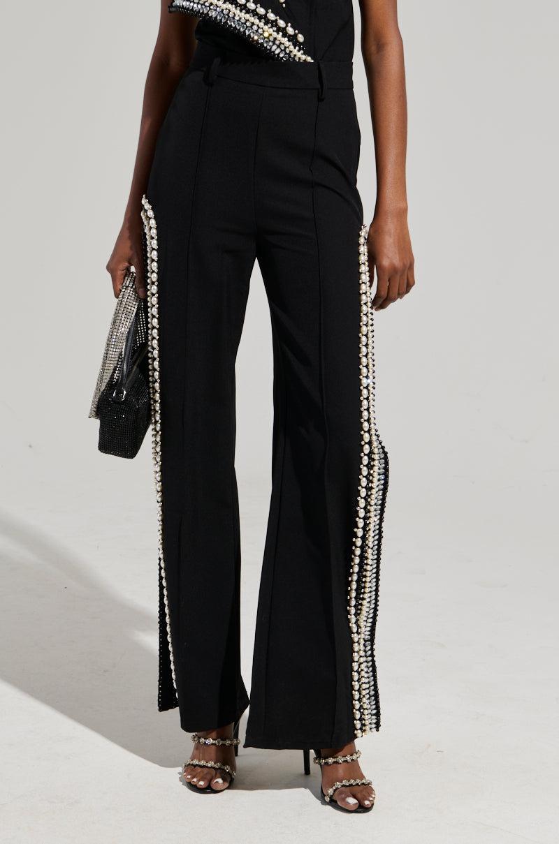 LUXURIOUS PANTS WITH SIDE SLITS Product Image