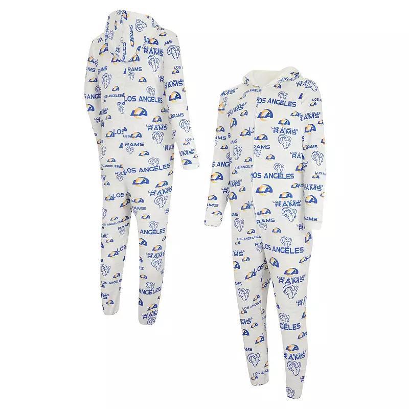 Mens Concepts Sport Los Angeles Rams Allover Print Docket Union Full-Zip Hooded Pajama Suit Product Image