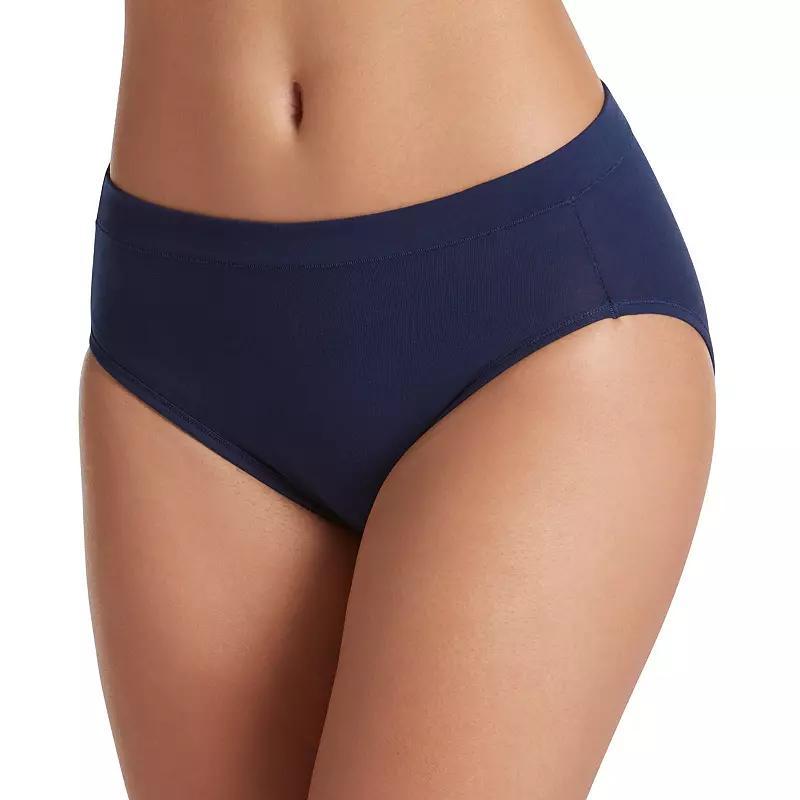 Women's Jockey® Cotton Stretch Hi-Cut Panty 1555, Just Past Black Product Image