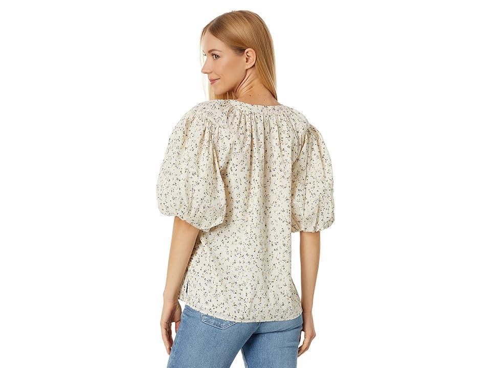 Vince Camuto Raglan Puff Sleeve Blouse (Birch) Women's Clothing Product Image